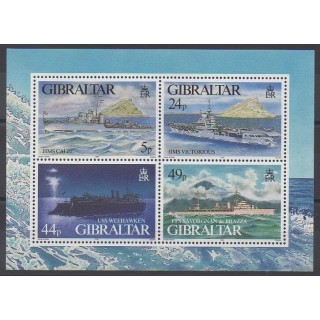 Stamps - Gibraltar - 1995 - Nb BF21 - Boats - Military history