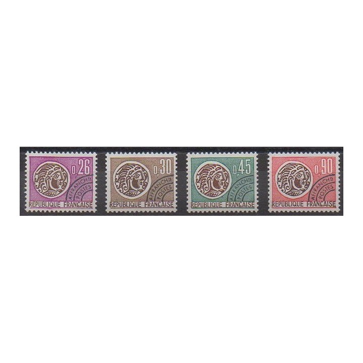 Stamps - France - Precancels - 1971 - Nb P130/P133 - Coins, Banknotes Or Medals