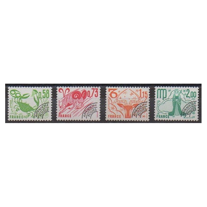 Stamps - France - Precancels - 1978 - Nb P150/P153 - Horoscope