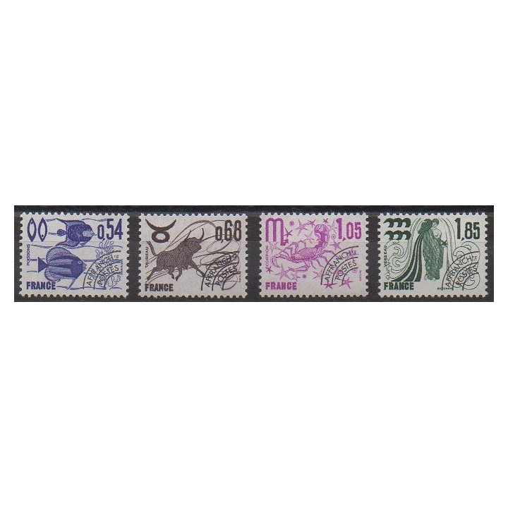 Stamps - France - Precancels - 1977 - Nb P146/P149 - Horoscope