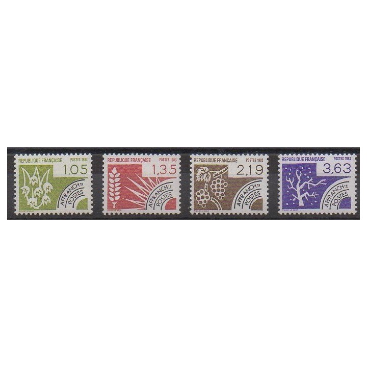 Stamps - France - Precancels - 1984 - Nb P178/P181