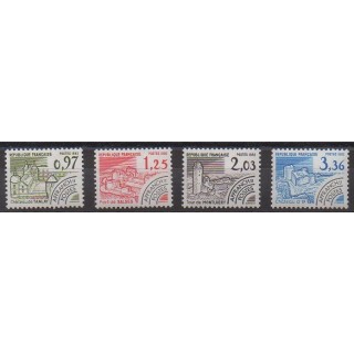 Stamps - France - Precancels - 1982 - Nb P174/P177 - Castles