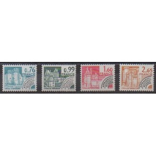 Timbres - France - Préoblitérés - 1980 - No P166/P169 - Châteaux