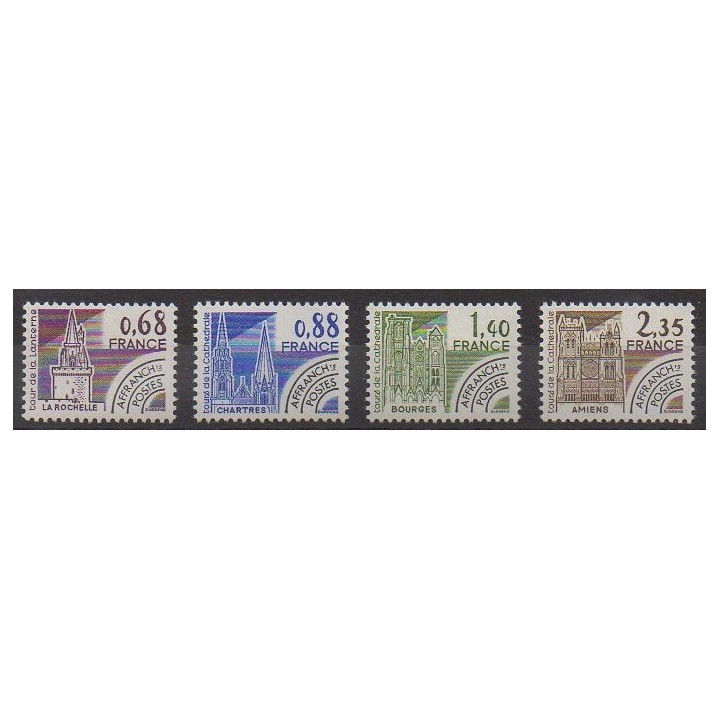 Stamps - France - Precancels - 1979 - Nb P162/P165 - Churches
