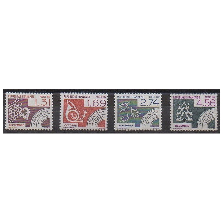 Stamps - France - Precancels - 1987 - Nb P194/P197