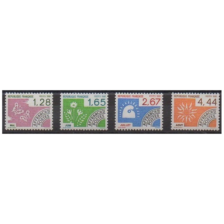 Stamps - France - Precancels - 1986 - Nb P190/P193