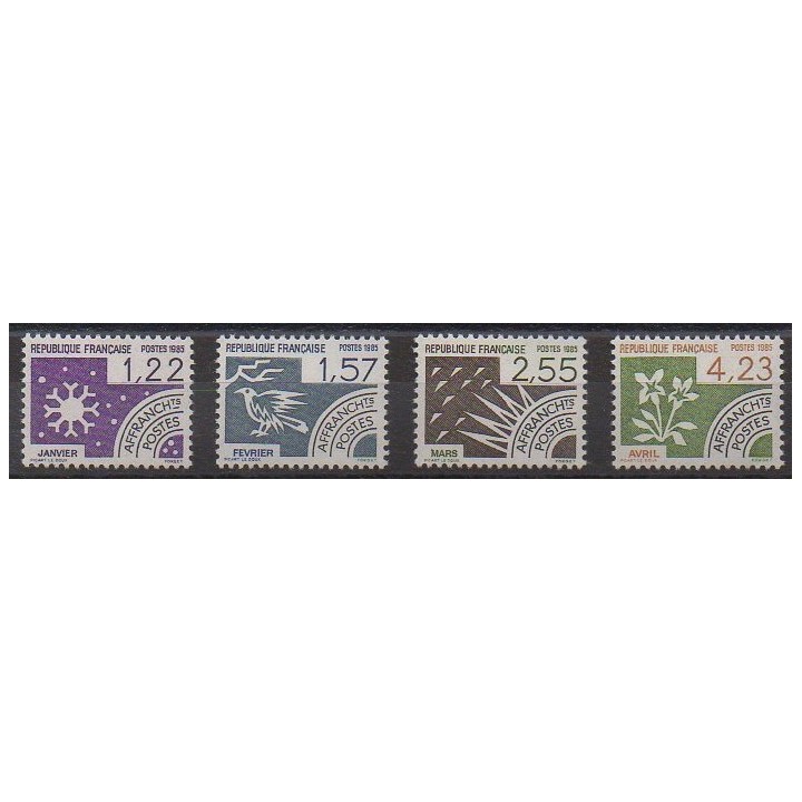 Timbres - France - Préoblitérés - 1985 - No P186/P189