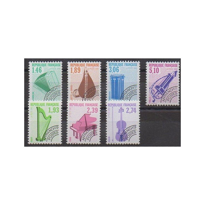 Stamps - France - Precancels - 1990 - Nb P206/P212 - Music