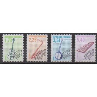 Timbres - France - Préoblitérés - 1992 - No P224/P227 - Musique