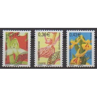Timbres - France - Préoblitérés - 2007 - No P250/P252 - Orchidées