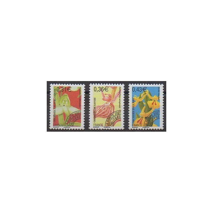 Stamps - France - Precancels - 2007 - Nb P250/P252 - Orchids