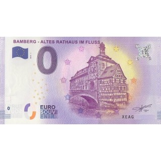 Billet souvenir touristique - 2018-1 - Bamberg - Altes Rathaus im Fluss - (Bavière)