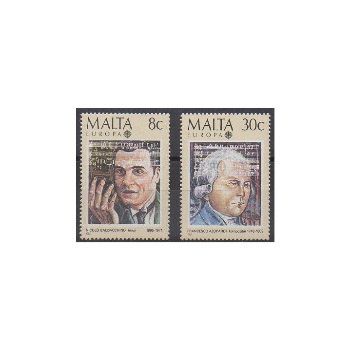 Timbres - Malte - 1985 - No 707/708 - Musique - Europa