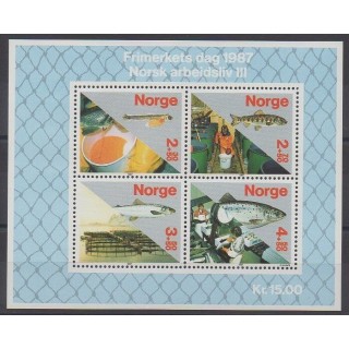 Stamps - Norway - 1987 - Nb BF8 - Craft - Philately
