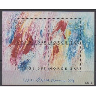 Stamps - Norway - 1989 - Nb BF12 - Paintings