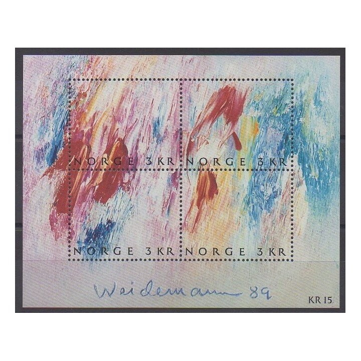Timbres - Norvège - 1989 - No BF12 - Peinture
