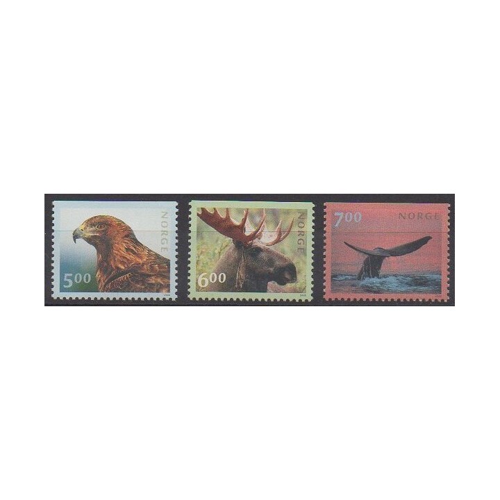 Timbres - Norvège - 2000 - No 1299/1301 - Animaux