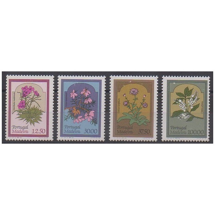 Timbres - Portugal (Madère) - 1983 - No 91/94 - Fleurs