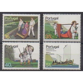 Timbres - Portugal (Madère) - 1984 - No 98/101 - Transports