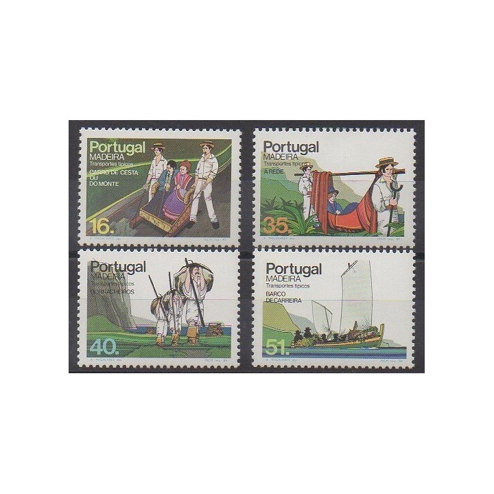 Timbres - Portugal (Madère) - 1984 - No 98/101 - Transports