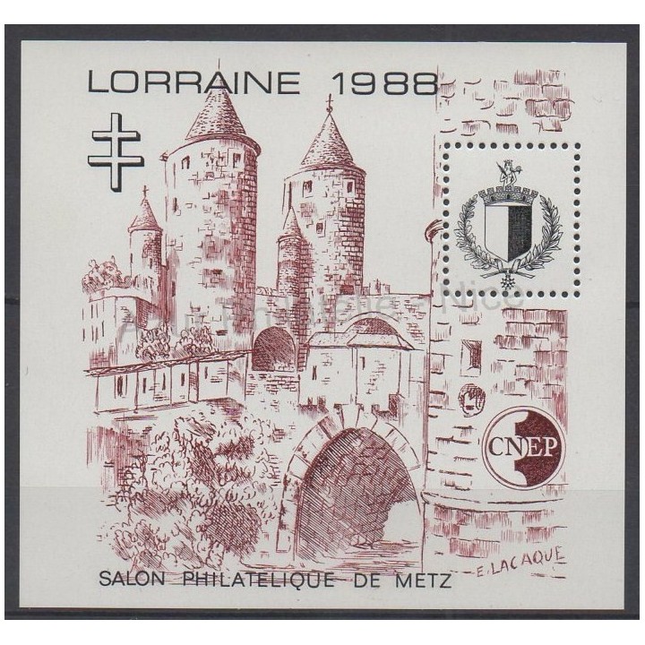 Timbres - Thème armoiries - France - Feuillets CNEP - 1988 - No CNEP 9