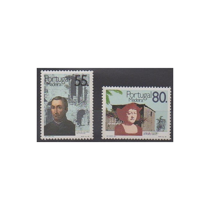 Timbres - Portugal (Madère) - 1988 - No 129/130 - Christophe Colomb