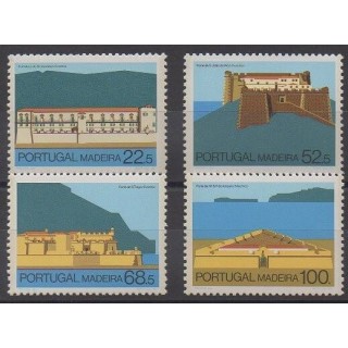 Timbres - Portugal (Madère) - 1986 - No 112/115 - Châteaux