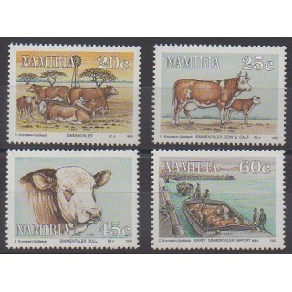 Stamps - Namibia - 1993 - Nb 695/698 - Mamals