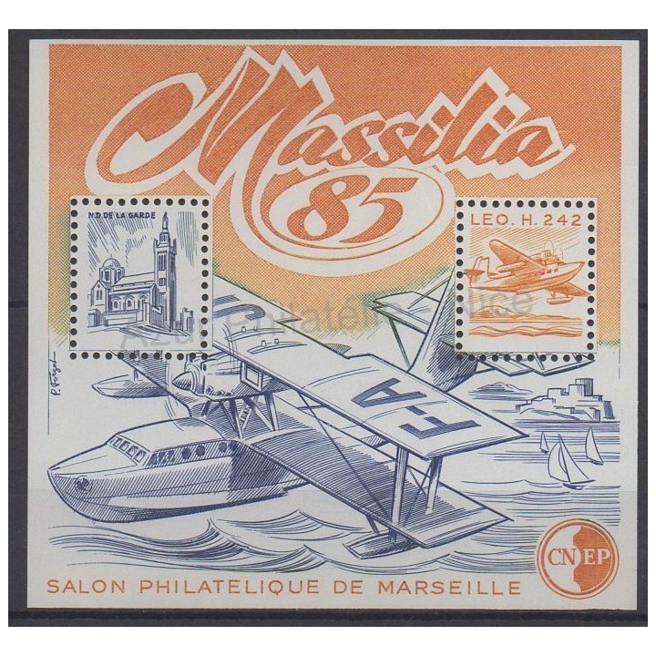 Timbres - Thème avions - France - Feuillets CNEP - 1985 - No CNEP 6