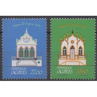 Timbres - Portugal (Açores) - 1982 - No 343/344 - Architecture