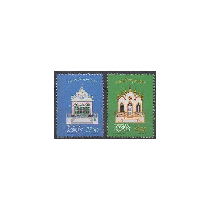 Timbres - Portugal (Açores) - 1982 - No 343/344 - Architecture