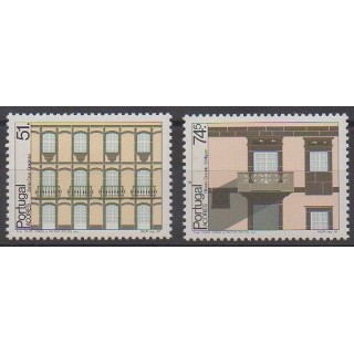 Timbres - Portugal (Açores) - 1987 - No 373/374 - Architecture
