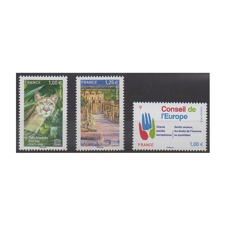 Timbres - France - Timbres de service - 2016 - No 166/168
