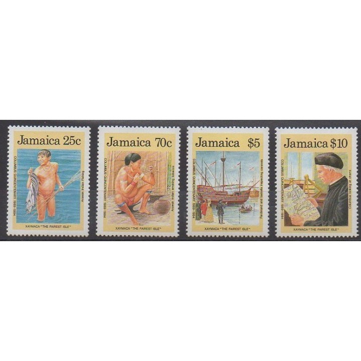 Stamps - Jamaica - 1989 - Nb 747/750 - Christophe Colomb