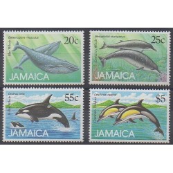 Jamaïque - 1988 - No 703/706 - Mammifères - Animaux marins