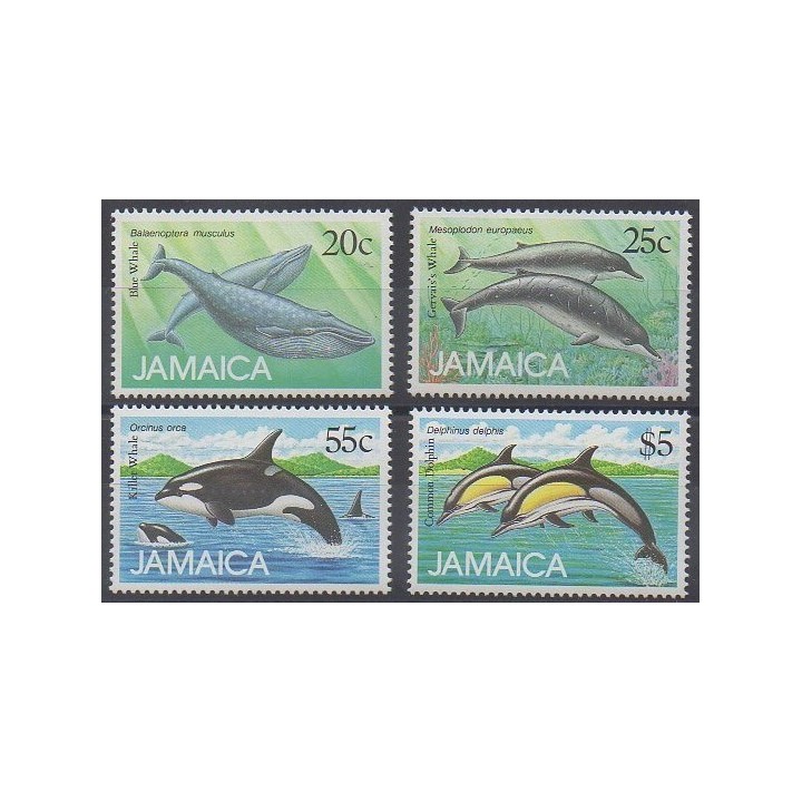 Stamps - Jamaica - 1988 - Nb 703/706 - Mamals - Sea animals