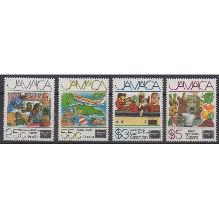 Timbres - Jamaïque - 1986 - No 645/648 - Philatélie