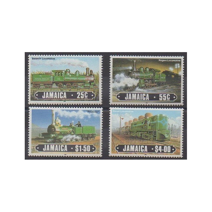 Stamps - Jamaica - 1985 - Nb 628/631 - Trains