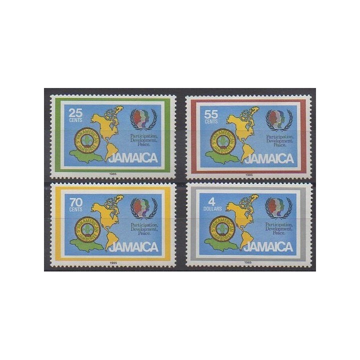 Timbres - Jamaïque - 1985 - No 624/627 - Scoutisme
