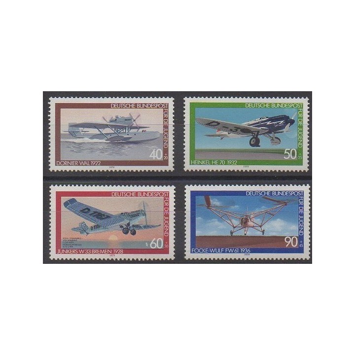 Timbres - Allemagne occidentale (RFA) - 1979 - No 850/853 - Aviation