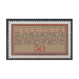 Timbres - Allemagne occidentale (RFA) - 1978 - No 826 - Droits de l'Homme