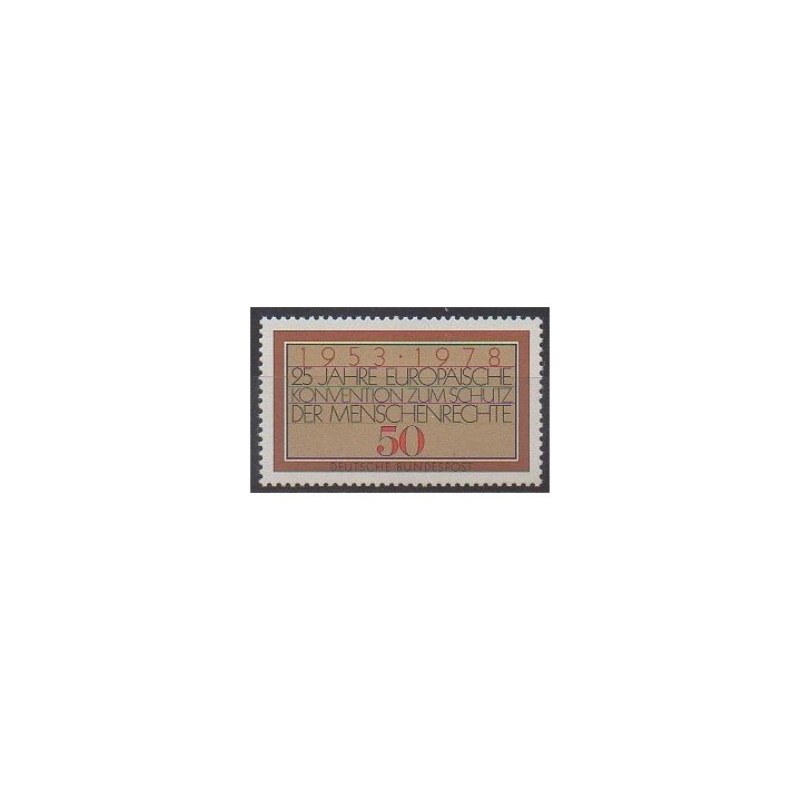 Timbres - Allemagne occidentale (RFA) - 1978 - No 826 - Droits de l'Homme