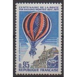 France - Airmail - 1971 - Nb PA45 - Hot-air balloons - Airships - Postal Service
