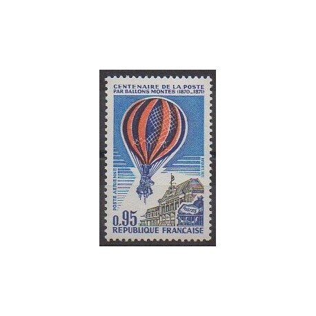 France - Airmail - 1971 - Nb PA45 - Hot-air balloons - Airships - Postal Service