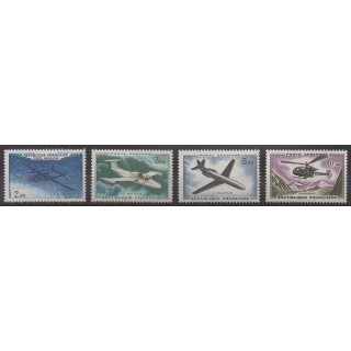 Timbres - France - Poste aérienne - 1960 - No PA38/PA41 - Aviation - Hélicoptères