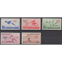 Congo belge - 1960 - No 367/371 - Jeux Olympiques d'été