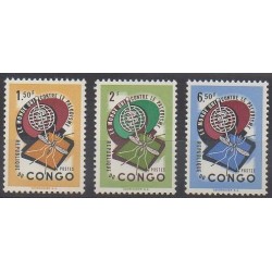 Congo belge - République - 1962 - No 462/464 - Santé ou Croix-Rouge