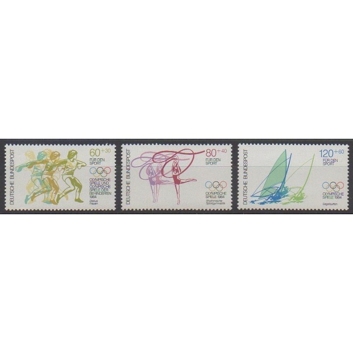 Timbres - Allemagne occidentale (RFA) - 1984 - No 1038/1040 - Jeux Olympiques d'été