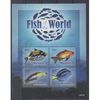 Timbres - Micronésie - 2009 - No 1716/1719 - Animaux marins