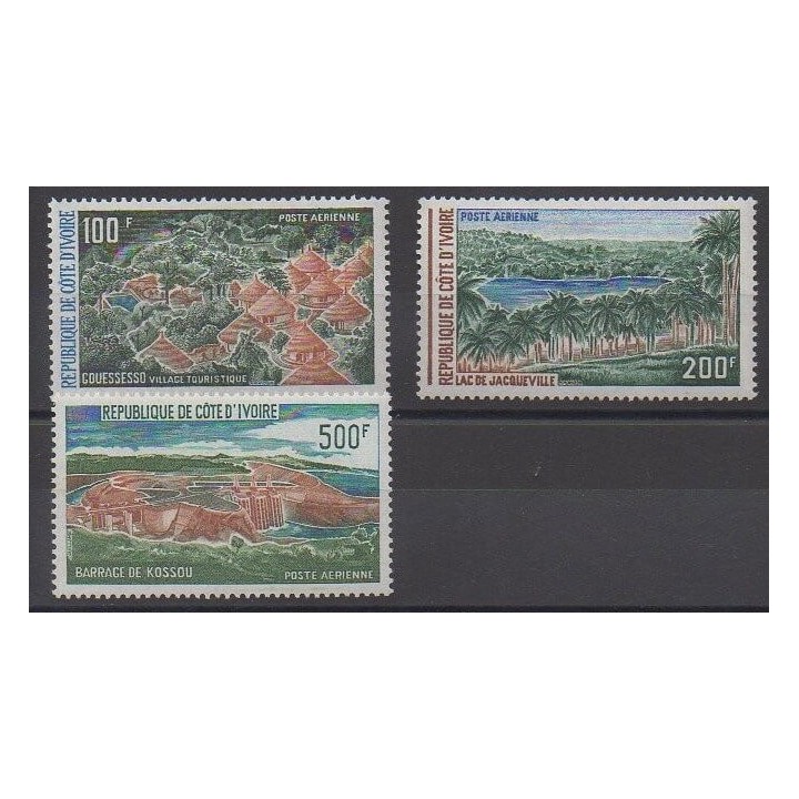 Timbres - Côte dIvoire - 1972 - No PA57/PA59 - Sites